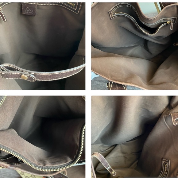 GUCCI Authentic Canvas Pelham Tote Bag Braided Leather Straps Horsebit Accents** - Picture 11 of 15